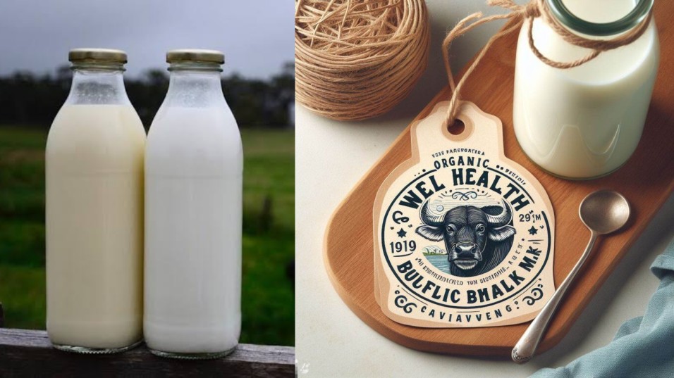 Wellhealthorganic Buffalo Milk tag